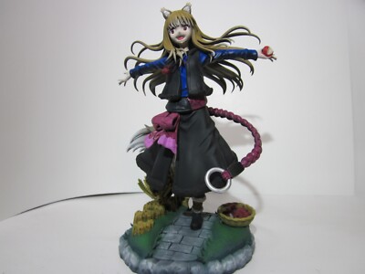 Hand painted 9 inch holo spice and wolf anime figure