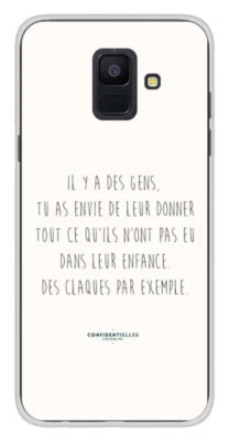 Coque en silicone imprimée compatible Samsung Galaxy A6 2018 Citation 01 - Photo 1/3