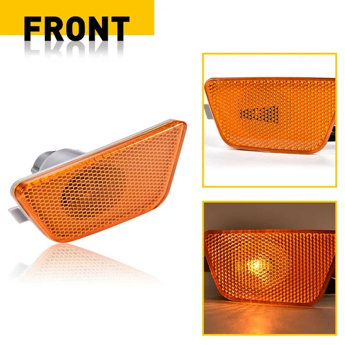 Side Marker Light Lamp w/Bulbs For Chevy Cruze 2011-2015 Front Bumper Reflector - Bild 3 von 10
