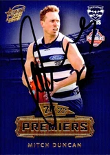 Signed 2022 Geelong Cats AFL Premiers Select Series Card - Mitch Duncan