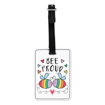 Rainbow Bee Proud LGBT Gepäckanhänger Koffer Tasche Kunstleder
