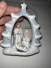 Nativity scene ornament Mary ,Joseph ,baby Jesus christmas religious