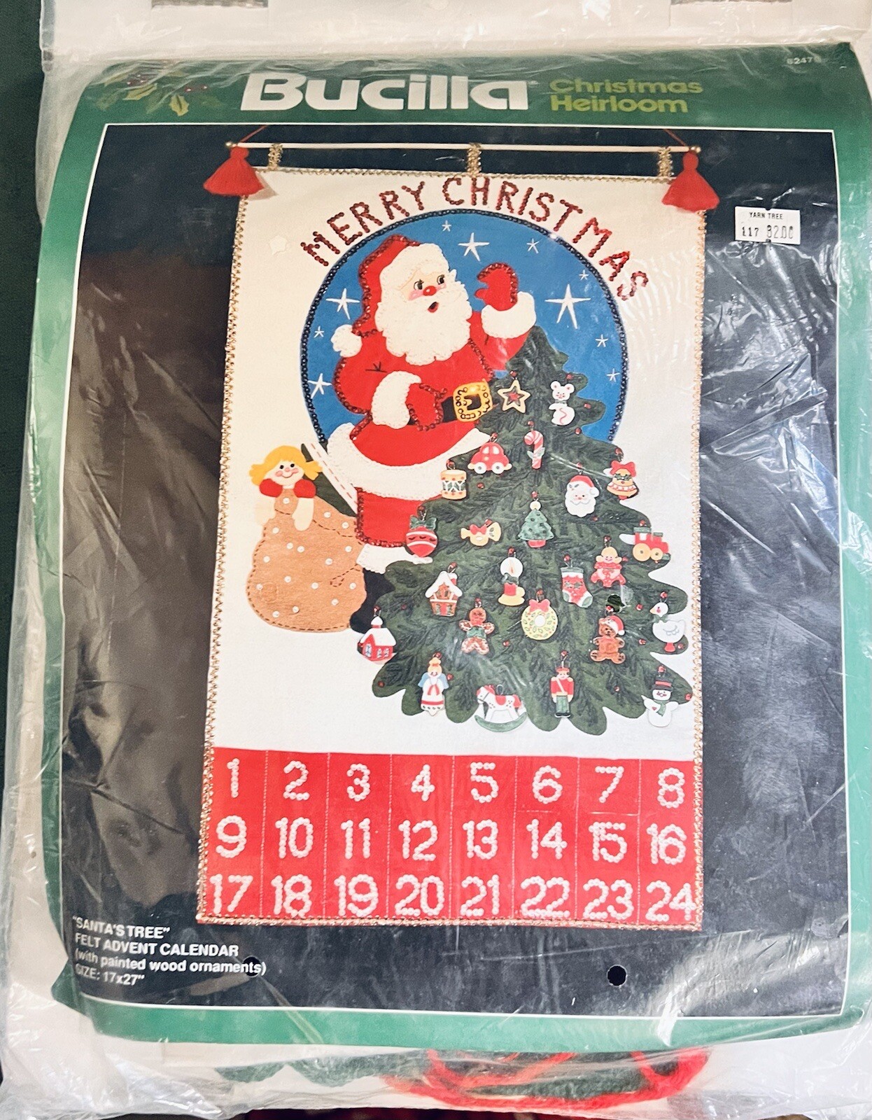 Bucilla SANTA'S TREE &amp; Ornaments Felt Christmas Advent Calendar Kit  82476 | eBay