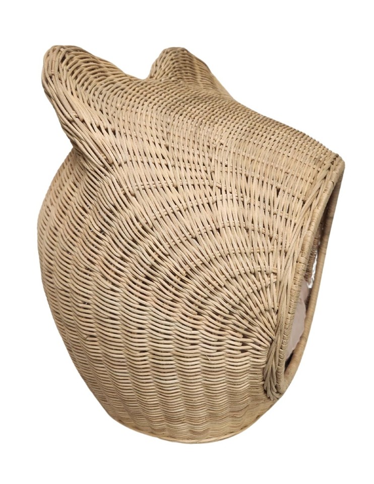 Handmade Rattan Weave Kitten Bear Dog Cat Bed Pets Nest House Cushion ...