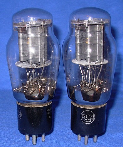 Good Matched Pair RCA Type 2A3 Black Plate Triode Vacuum Tubes Same 1943 Date - 第 2/4 張圖片