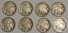 Buffalo Nickels - Set of 8 Coins - 1920 / 26 / 27 / 28 / 29 / 36 / 36-D / 37 -05