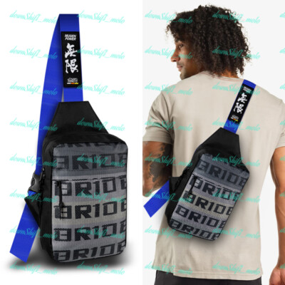 JDM Gradation Crossbody Shoulder Bride Bag With Blue Mugen JDM Straps Backpack