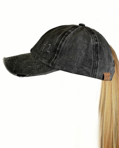 Gorra de béisbol C.C. Escalera ajustable cola de caballo en dificultades lavada cola de caballo - Imagen 14 de 54