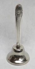 VINTAGE AMERICAN STERLING SILVER HANDLE 6" DINNER BELL