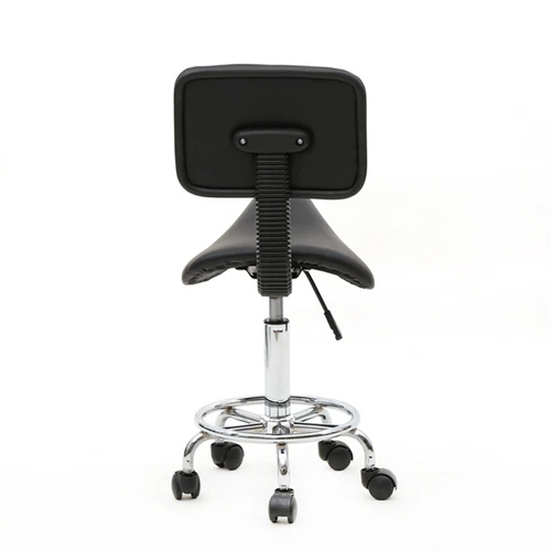 US Saddle Stool Tattoo Salon Adjustable Hairdressing Styling Chair with Backrest - Picture 5 of 11
