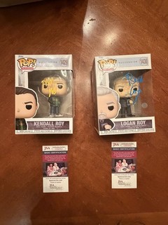 Brian Cox Signed Jeremy Strong Signed Funko Pop Lot Succession JSA COA