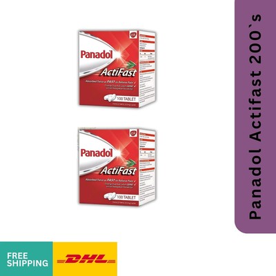 2x Panadol Actifast 100`s - Free Shipping