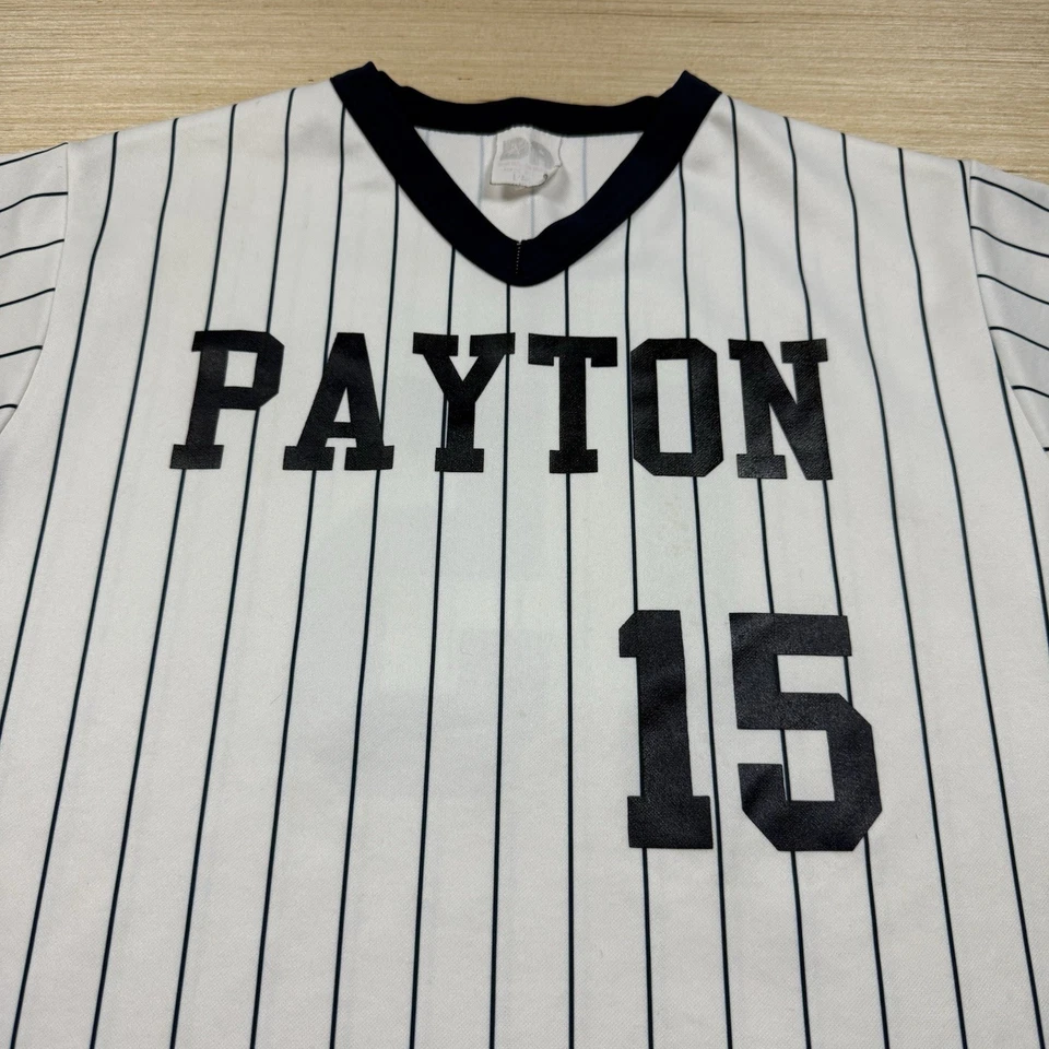 Vintage Walter Payton High School Baseball Jersey Chicago Don Alleson Large 80s Foto 2 de 4