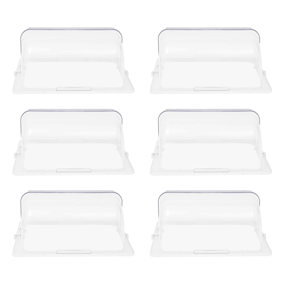 PACK de 6 chafer cubierta de exhibición de plástico transparente con tapa enrollable de tamaño medio Foto 3 de 4