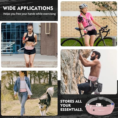 Slim Running Belt Fanny Pack, Waist Pack Bag for Women Men, Running Pouch Pink - Bild 7 von 7