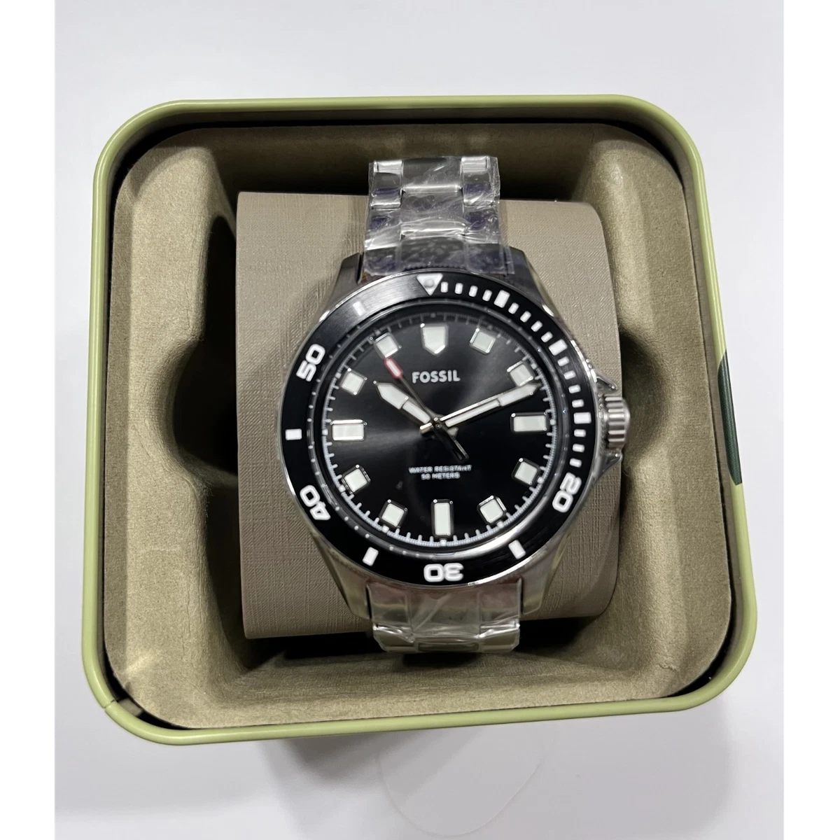 Fossil Vintage Womens Black Dial Silver Bracelet Link Watch CZ Fossil 2 Women main image 2