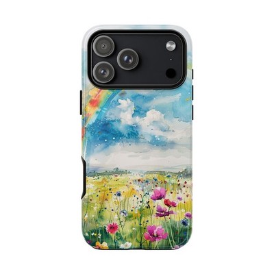 Phone Ink - iPhone | Galaxy | Pixel Case - Watercolor Flower Rainbow Sky