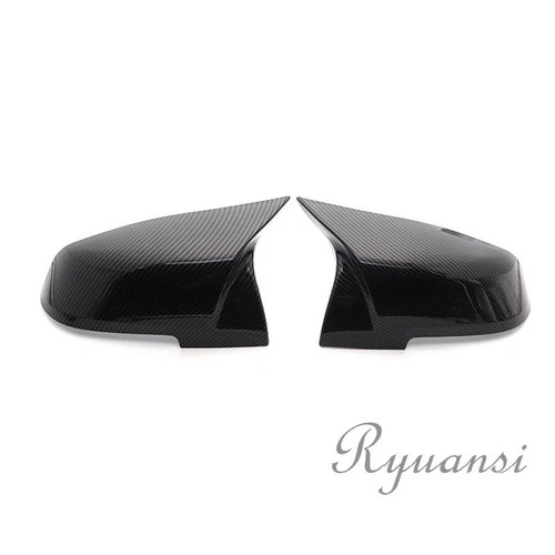 2x Carbon Fiber Side Mirror Cover Cap For BMW F20 F21 F30 F32 F36 320i 328i M3