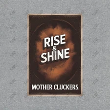 Vintage Style Metal Sign Rise & Shine Mother Cluckers Farmhouse Decor #978248