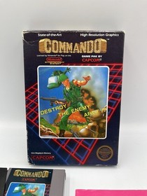 Commando NES Nintendo Complete CIB Great 5 Screw - RARE With Hangtab
