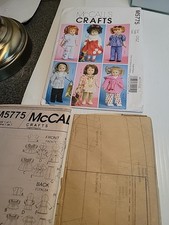 McCall's Pattern M5775 18" Doll Clothes Coat Dress Pants Purse Pet Dog Uncut