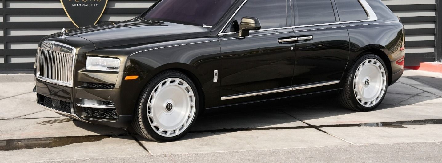 24" DOLCE FULL FACE FLOATER CAP BLACK BIG BOY WHEELS FITS ROLLS-ROYCE CULLINAN