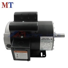 5HP Single Phase Electric Motor 3450 RPM 5/8" Shaft 56 Frame CW/CCW 208V-230V