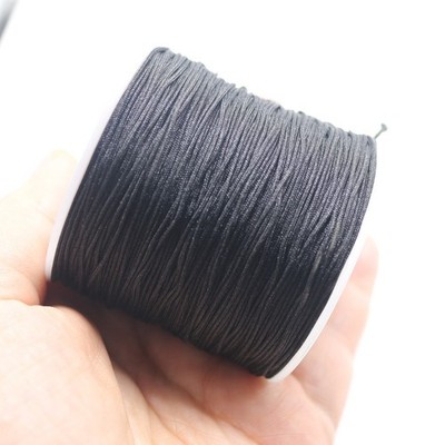 110 Yards Black String Nylon Chinese Knotting Cord Jewelry Beading String 0.8mm