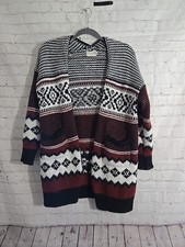 Dreamers Long Aztec Western Oversizes Cardigan Sz Sm Open Front Boho