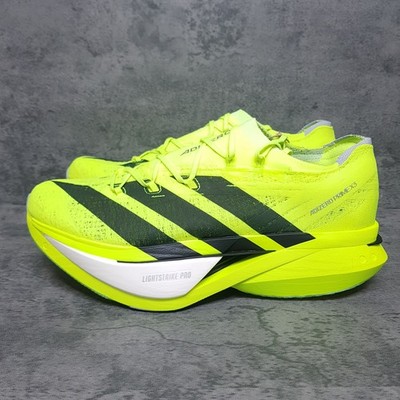 ADIDAS Adizero Prime X3 Strung Running Shoes Mens 9.5 Volt Solar