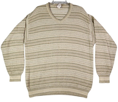 Ermenegildo Zegna Men's XL 54 V-Neck Sweater Made in Italy Textured Knit