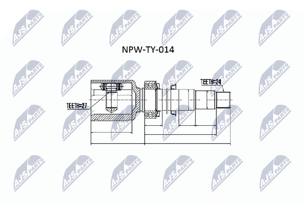 NTY Gelenksatz Antriebswelle NPW-TY-014 FüR Toyota Camry Highlander Kluger 4WD-image
