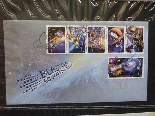AUSTRALIA 2007 50yrs of Space Set 6 Stamps First Day Cover
