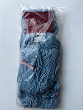 Blue Mop Head - Commercial Grade Looped End Heavy Duty Large Washable
