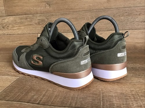 Scarpe da ginnastica Skechers donna Golden Gurl verde oliva UK 8 - EU 41 - US 10,5 NUOVE - Foto 9 di 13