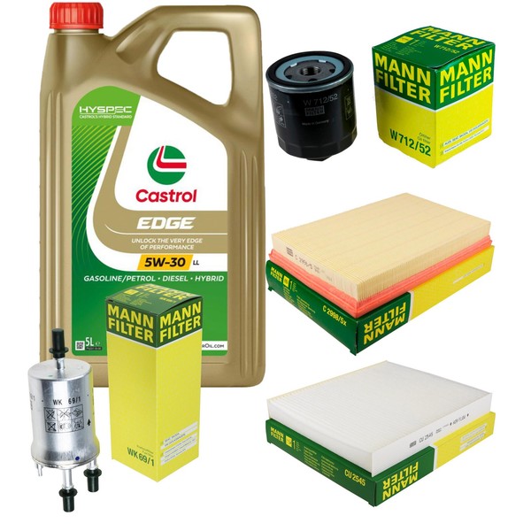 Inspektionskit Filter Castrol 5L ÖL 5W30 FüR Vw Polo 9N_ 1.4 16V 1.6-image