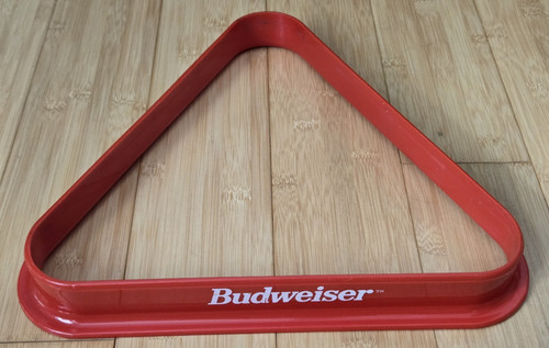 Vintage BUDWEISER Red Billards Rack Cue Ball Pool Game Rare Hard to Find