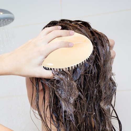 2 Stück Waschkamm Haarschrubber für Dusche Kopfhaut Massagegerät Bürste Shampoo - Bild 8 von 12