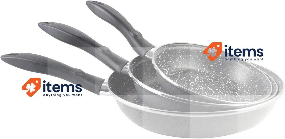 Magefesa K2 Gransasso Set Of 3 Pans 18/20/24cm Grey Frying 18/20 Cm Vitrified - Image 2 of 4