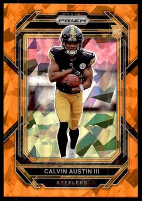 2022 Panini Prizm #338 Calvin Austin III Orange Ice Rookie