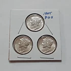 1945  BU/AU Silver Mercury Dime set! P D S 3 Coins!!  A373