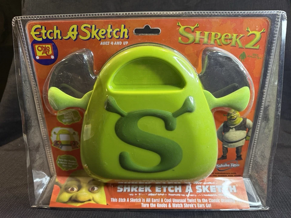 Rare Shrek Etch a Sketch With Moving Ears BRAND NEW NEVER OPENED - Image 2 of 2