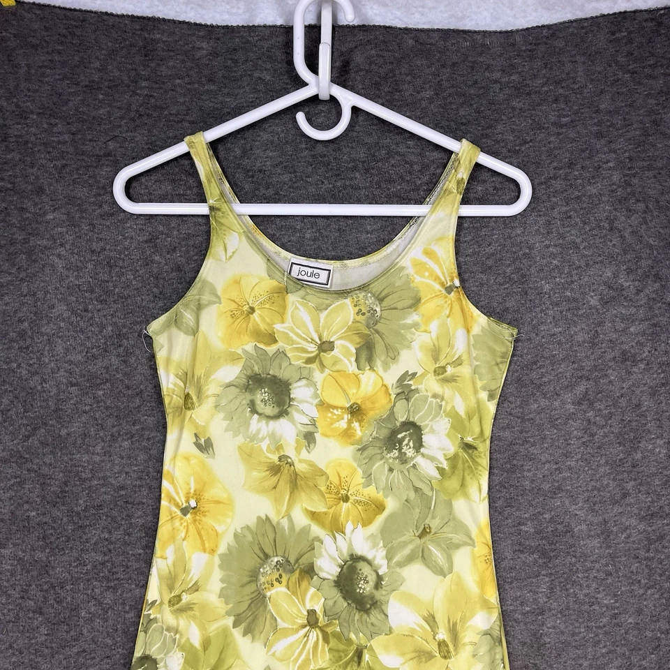 Maxi Vestido Joule Vintage Para Mujer S Verde Floral Sin Mangas Abertura Hada Grunge Años 90 Foto 4 de 4