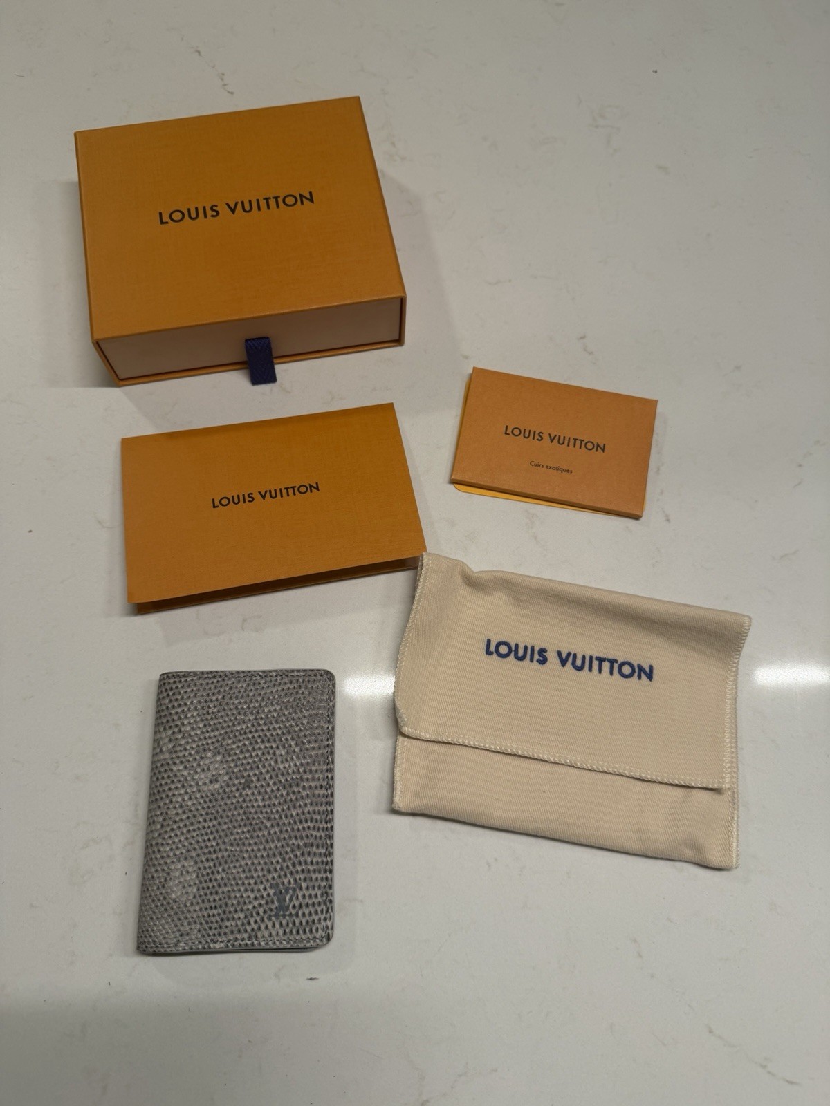 Louis Vuitton - Lizard Pocket Organizer Grey Whit… - image 6