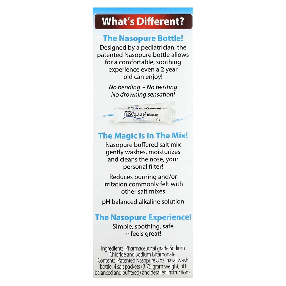 Sistema de lavado nasal Nasopure Dr Hana s 1 kit de muestreo sin BPA Foto 2 de 3