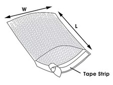 1000 3x5 Bubble Out Pouches / Bubble Bags - Self Seal