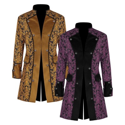 Mantel Vintage Tailcoat Men Steampunk Jacke Mittelalterlicher Mantel Regenmantel