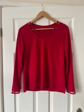 Damart ladies red long sleeved top size small...