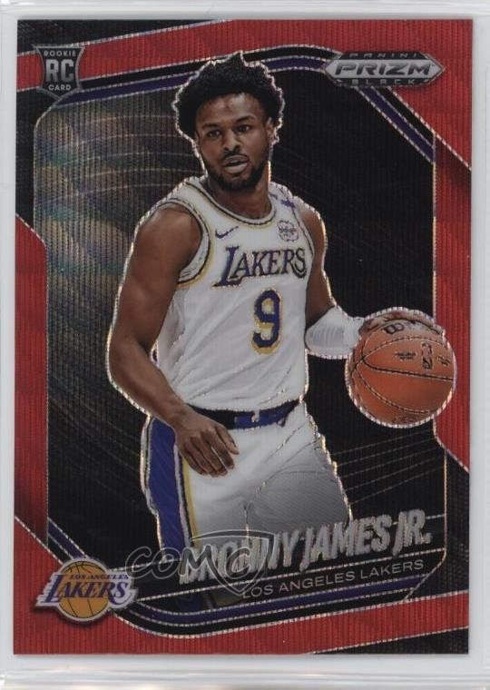 2024-25 Panini Prizm Black Ruby Wave Prizm Bronny James Jr #94 go9
