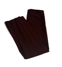 Talbots Dress Pants 2 Burgundy Flat Front Mid-Rise Straight Leg Trousers Red